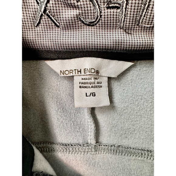 North End Mens Gray Full Zip Fleece Lined Jacket with Logo TFC X Lightweight L G - Picture 3 of 9